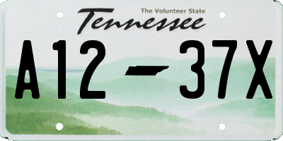 TN license plate A1237X