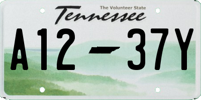 TN license plate A1237Y