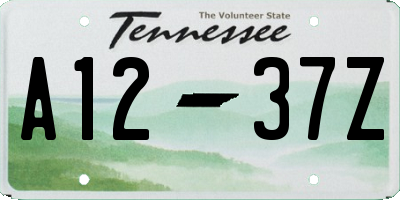 TN license plate A1237Z