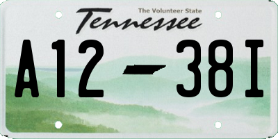 TN license plate A1238I