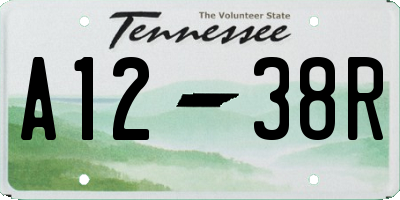 TN license plate A1238R