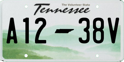 TN license plate A1238V