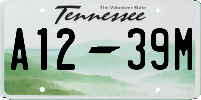 TN license plate A1239M