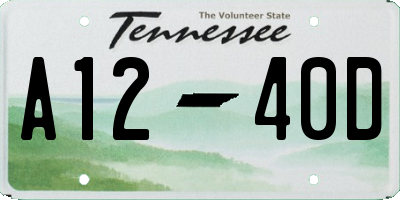 TN license plate A1240D