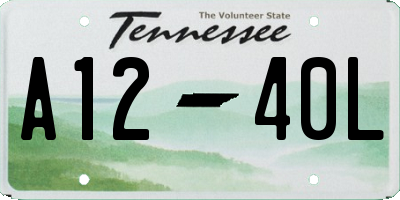 TN license plate A1240L