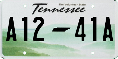 TN license plate A1241A