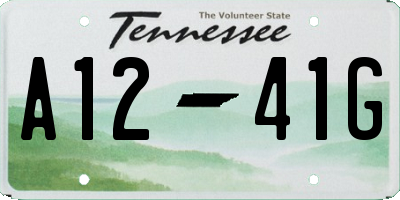 TN license plate A1241G