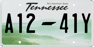 TN license plate A1241Y