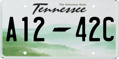 TN license plate A1242C