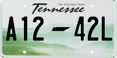 TN license plate A1242L