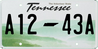 TN license plate A1243A