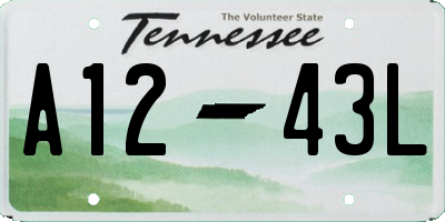 TN license plate A1243L