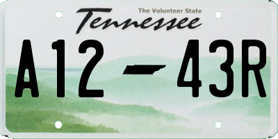 TN license plate A1243R