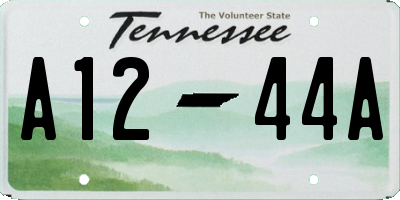 TN license plate A1244A