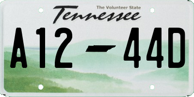 TN license plate A1244D