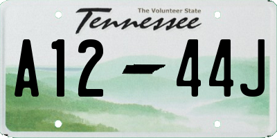 TN license plate A1244J