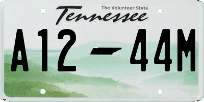 TN license plate A1244M