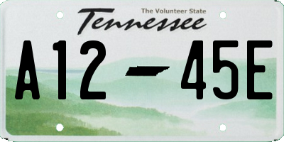 TN license plate A1245E