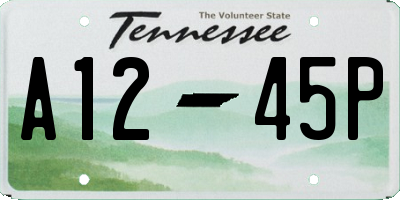 TN license plate A1245P