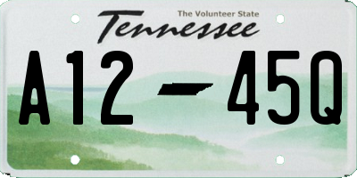 TN license plate A1245Q