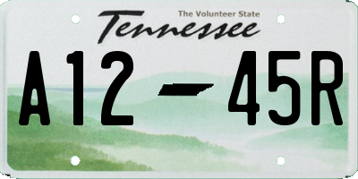 TN license plate A1245R
