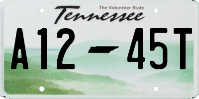 TN license plate A1245T
