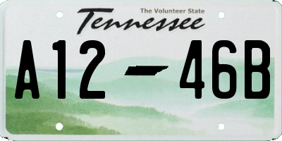 TN license plate A1246B