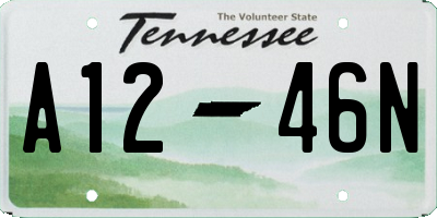 TN license plate A1246N