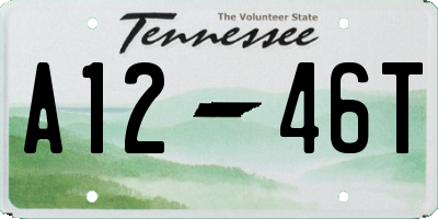 TN license plate A1246T
