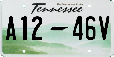 TN license plate A1246V