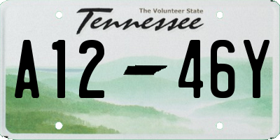 TN license plate A1246Y