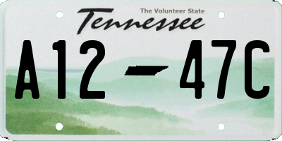 TN license plate A1247C
