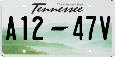 TN license plate A1247V