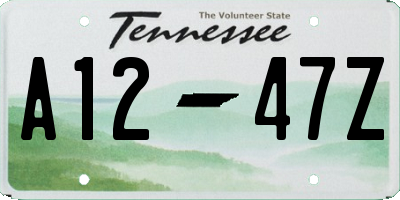 TN license plate A1247Z
