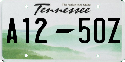 TN license plate A1250Z