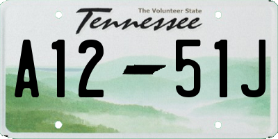 TN license plate A1251J