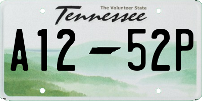 TN license plate A1252P