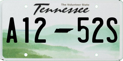 TN license plate A1252S