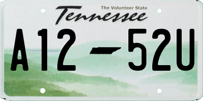 TN license plate A1252U