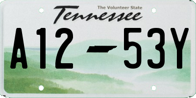 TN license plate A1253Y