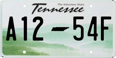 TN license plate A1254F