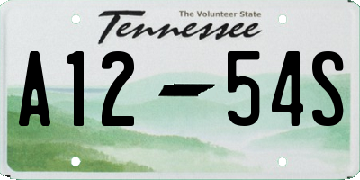 TN license plate A1254S