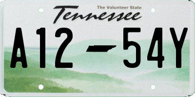 TN license plate A1254Y