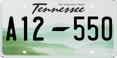 TN license plate A1255O
