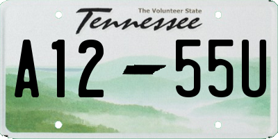 TN license plate A1255U