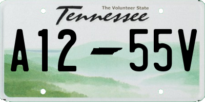 TN license plate A1255V