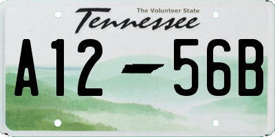 TN license plate A1256B