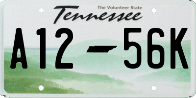TN license plate A1256K
