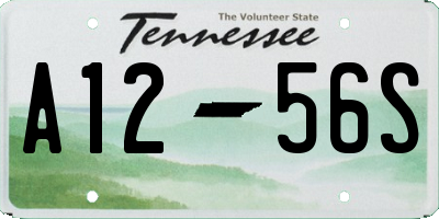 TN license plate A1256S