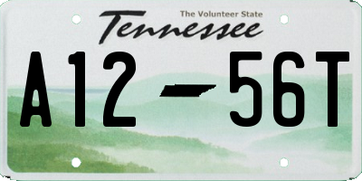 TN license plate A1256T